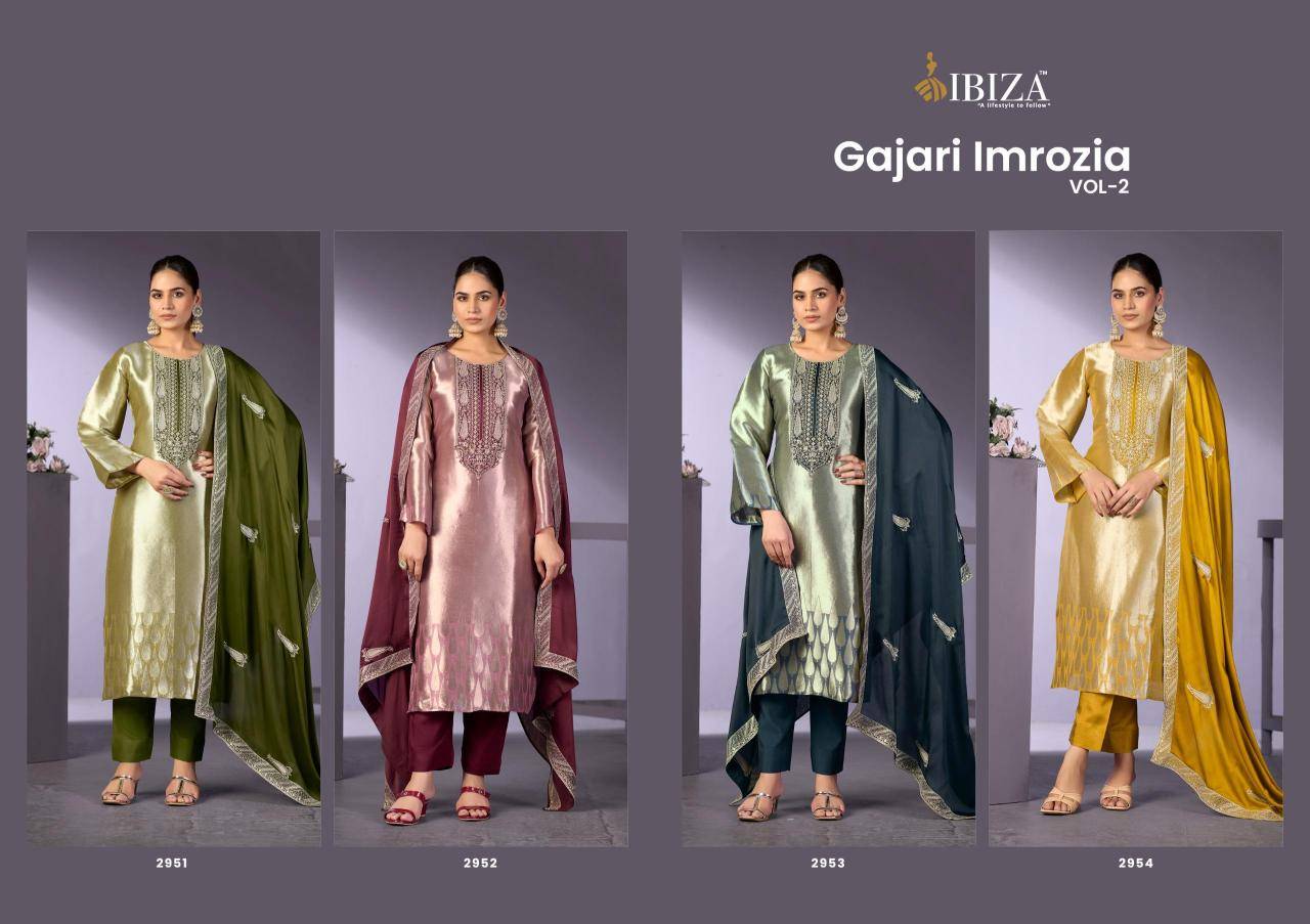 Ibiza gajari imrozia vol-2 Designer dress materials in Delhi